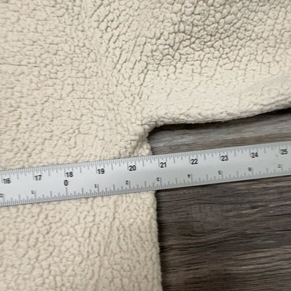 Athleta Talus Cream Womens S‎ Half Zip Pullover Sporty Sherpa Fleece Sweatshirt - Picture 4 of 8